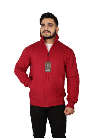 Mens Red Zipper Hoodie