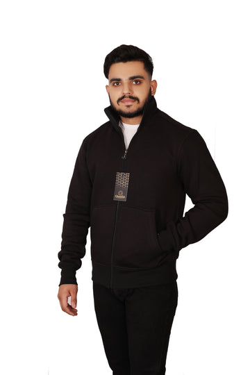 Mens Black Zipper Hoodie